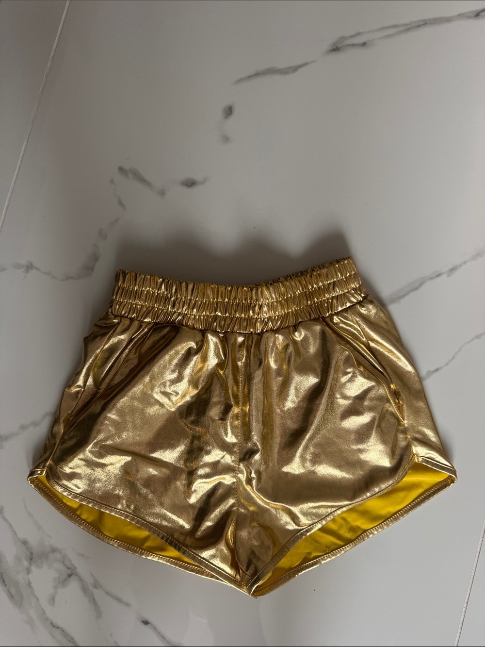 Amazon Gold Metallic Women’s Athletic Shorts